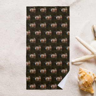 American Wigeon Duck on Water Pattern Beach Towel