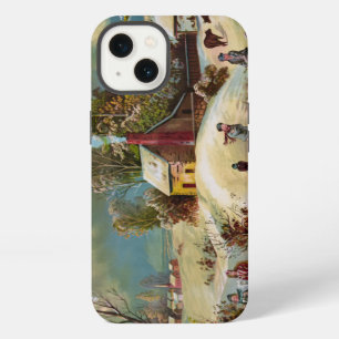 American Winter Life Christmas Scene iPhone 13 Case