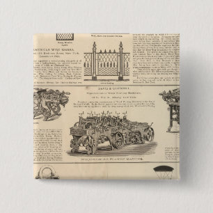 American Wire Works 2 Inch Square Button