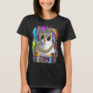 American Wirehair Cat Hip Hop 90s Rap Music T-Shirt