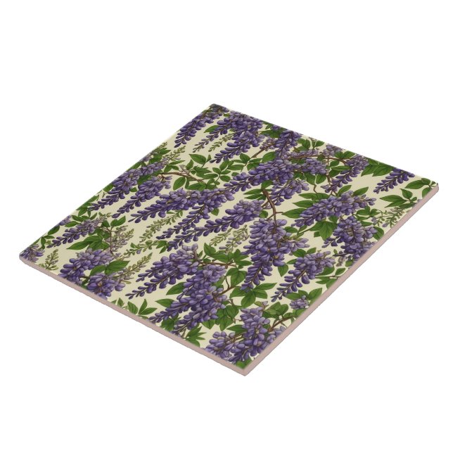 American Wisteria pattern drawing  Tile (Side)