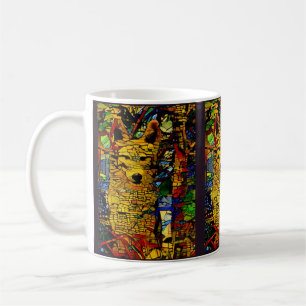 American wolf in photo fun  coffee mug