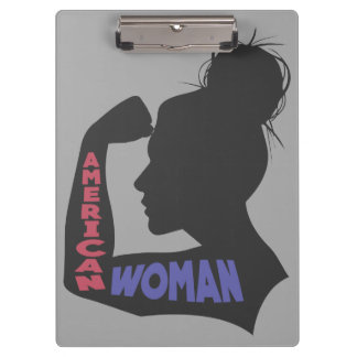 American Woman dark grey Clipboard