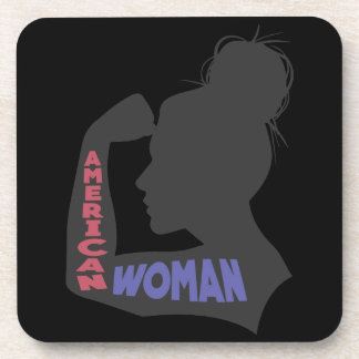 American Woman dark grey Coaster