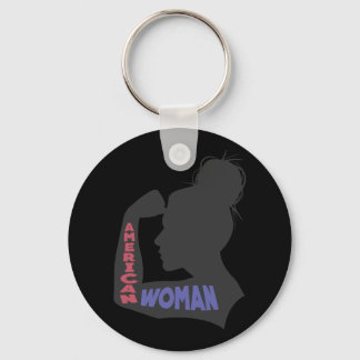 American Woman dark grey Keychain