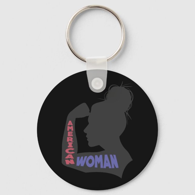 American Woman dark grey Keychain (Front)