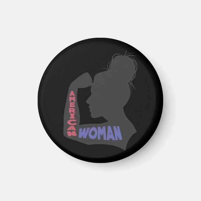 American Woman dark grey Magnet (Front)