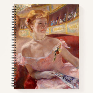American Woman with a Pearl Necklace & Pink Dress Notebook