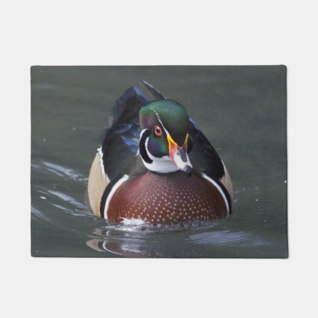 American Wood Duck Door Mat (Front)