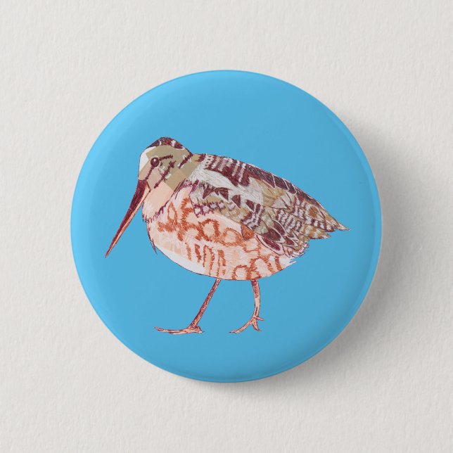 American Woodcock 2 Inch Round Button (Front)