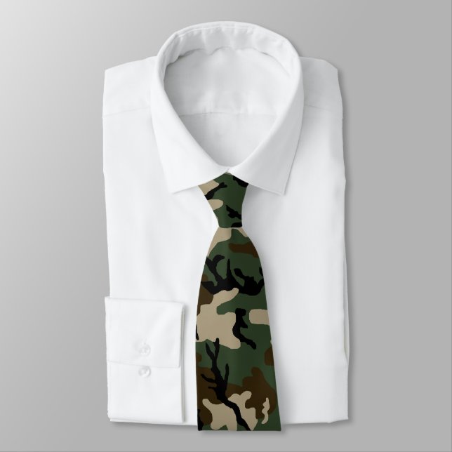American Woodland Camo Tie (Tied)