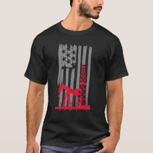 American Worker Oil Usa Flag Independence T-Shirt