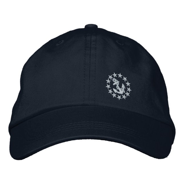 American Yacht Flag Ensign Nautical Embroidery Embroidered Hat (Front)
