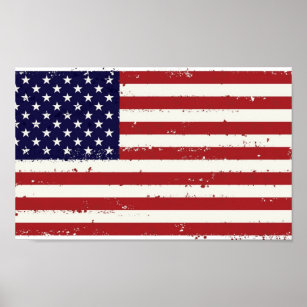 Americana American Flag Poster