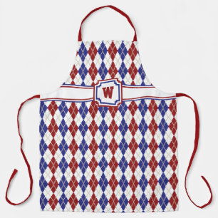 Americana Argyle All-Over Print Apron