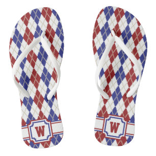 Americana Argyle Flip Flops