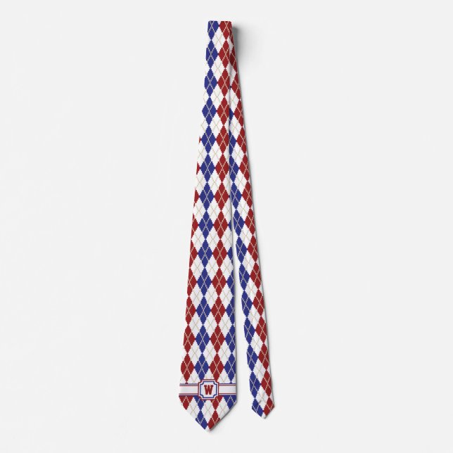Americana Argyle Men's Neck Tie (Front)