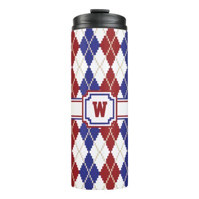 Americana Argyle Thermal Tumbler (Front)