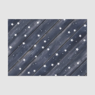 Americana Blue Stars Patriotic  Tissue Paper