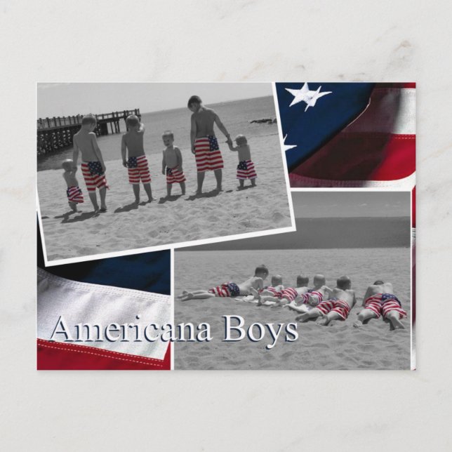 Americana Boys Postcard (Front)