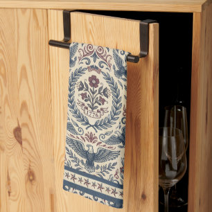 Americana Eagles Floral Stars & Stripes ID1298 Kitchen Towel