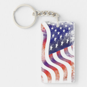 Americana Flag 2-Sided Keychain