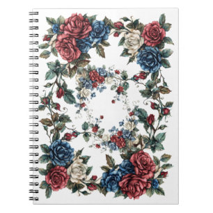 Americana Garden Patriot Roses Notebook