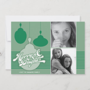 Americana Green Orament Carte photo de vacances
