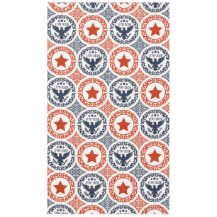 Americana Heritage Eagle Medallion -Navy Red Cream Tablecloth