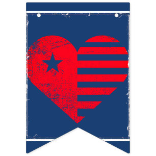 Americana July 4th Bunting Flags
