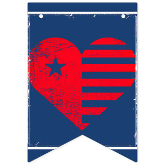 Americana July 4th Bunting Flags