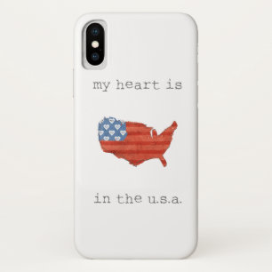 Americana   My Heart Is In The USA Map Case-Mate iPhone Case