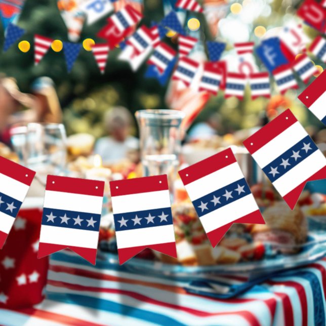 Americana Patriotic Stars & Stripes Celebration  Bunting Flags (Creator Uploaded)