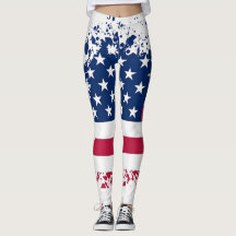 Americana Patriotism Flag Summer Leggings