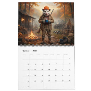 Americana Possum Calendar Rustic Patriotic