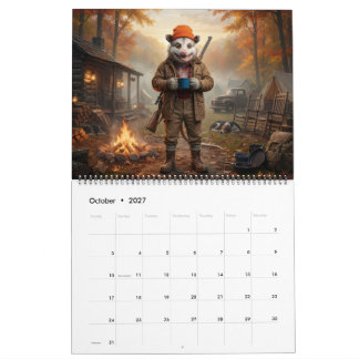 Americana Possum Calendar Rustic Patriotic