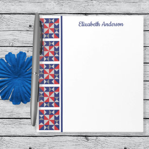 Americana Quilt Block Border Note Pad