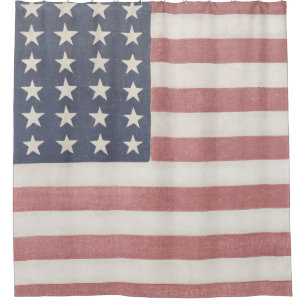 Americana Red White and Blue Vintage Flag