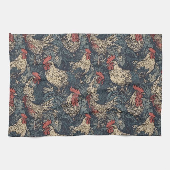 Americana Rooster Kitchen Towels (Horizontal)