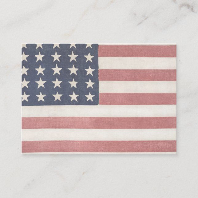 Americana Rustic American Flag Enclosure Card (Front)