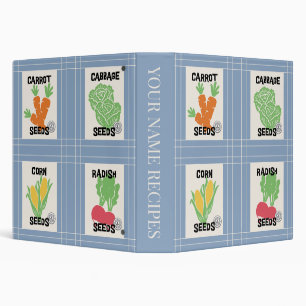 Americana Seed Packet Folk Art Recipe Binder
