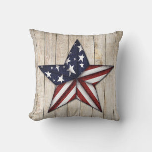 Americana Star Polyester Throw Pillow