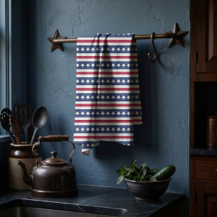 Americana stars and stripes kitchen towel