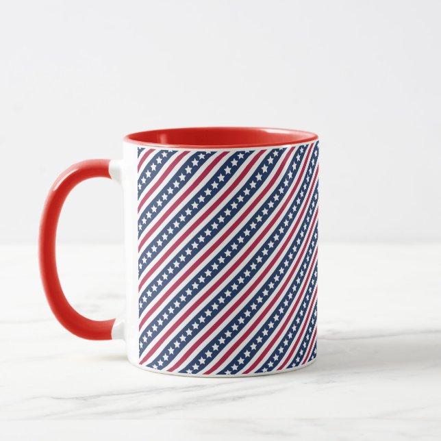 Americana stars and stripes  mug (Left)