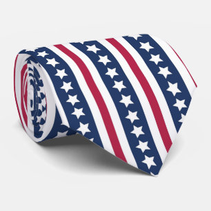 Americana stars and stripes tie