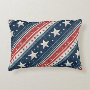 Americana/Stars Stripes/Patriotic Accent Pillow