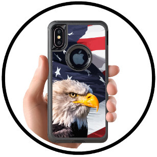 Americana Theme American Eagle OtterBox Defender iPhone X Case