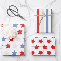 Americana theme, red, white and blue
