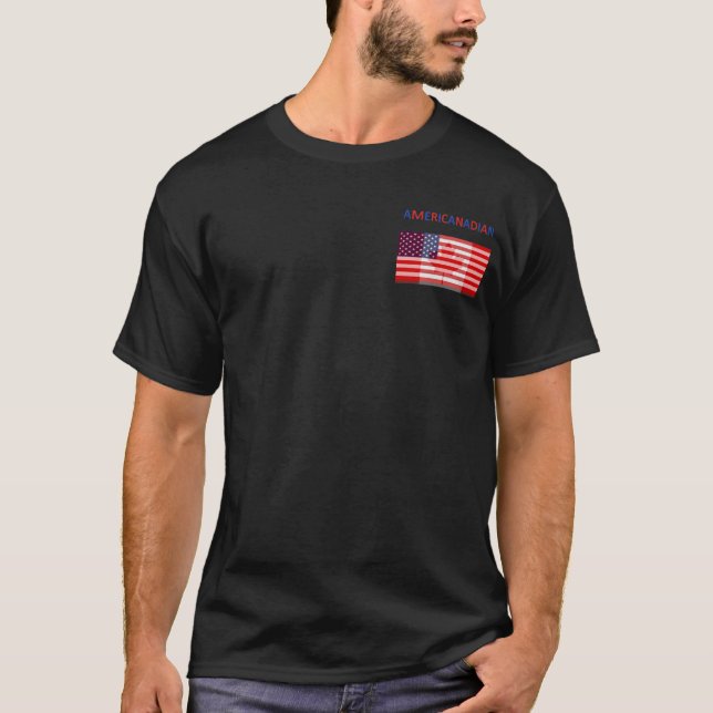 AMERICANADIAN black tee shirt (Front)