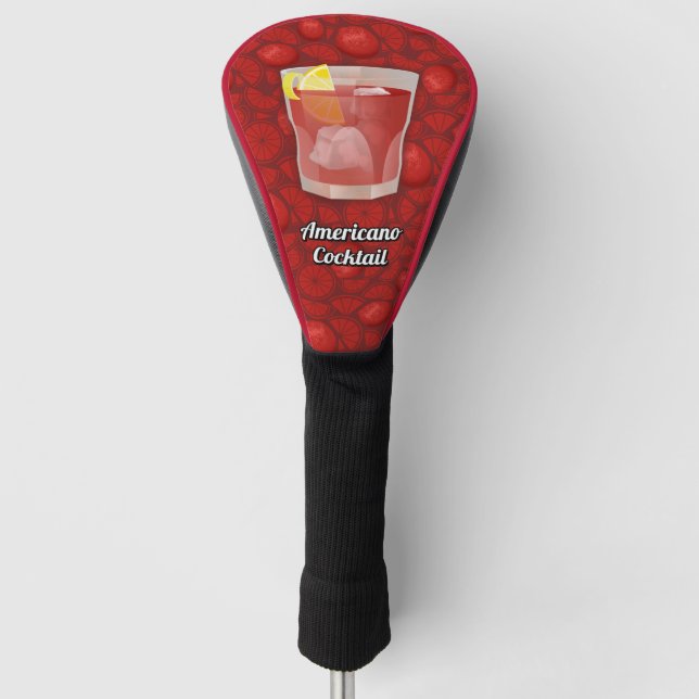 Americano Cocktail Golf Head Cover (Front)